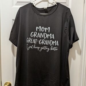 Hanes Black Short-Sleeve Graphic Tee with White Family Message